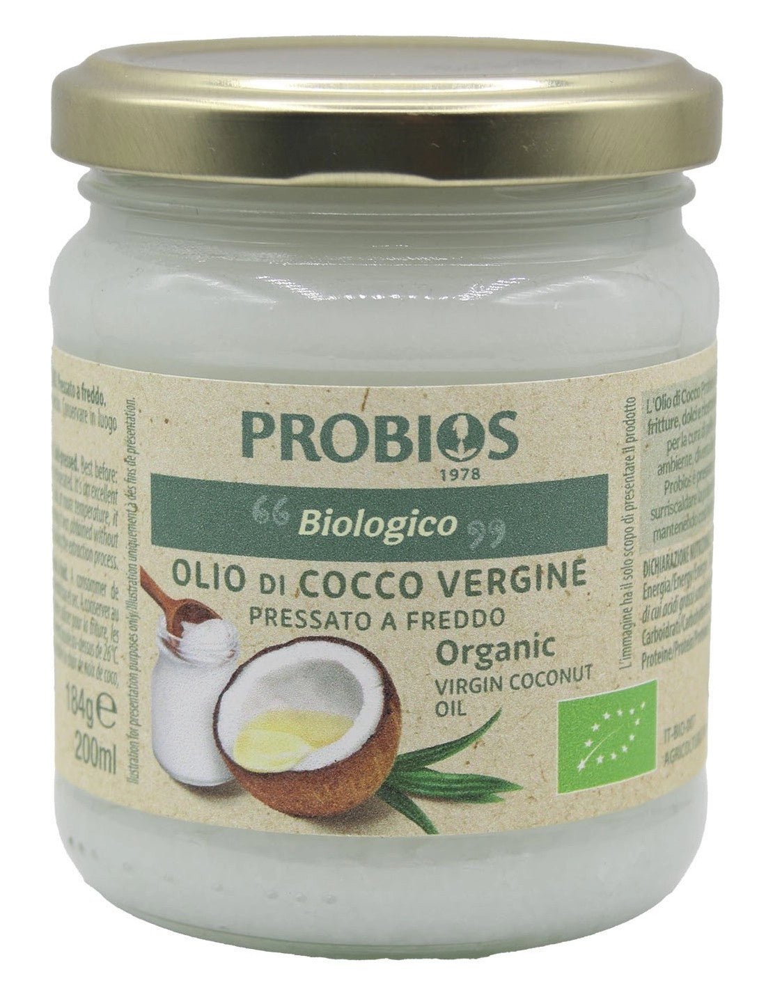 Olio di Cocco Bio 200ml - Mangio Anch'io